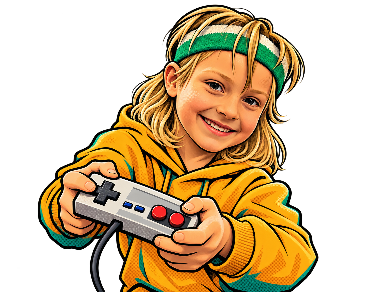Getekende Oscar met een retro gamecontroller